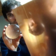 Francis O’Neill demonstrates how lenses could be used to project an image on a copper surface. (Image: Francis O’Neill)